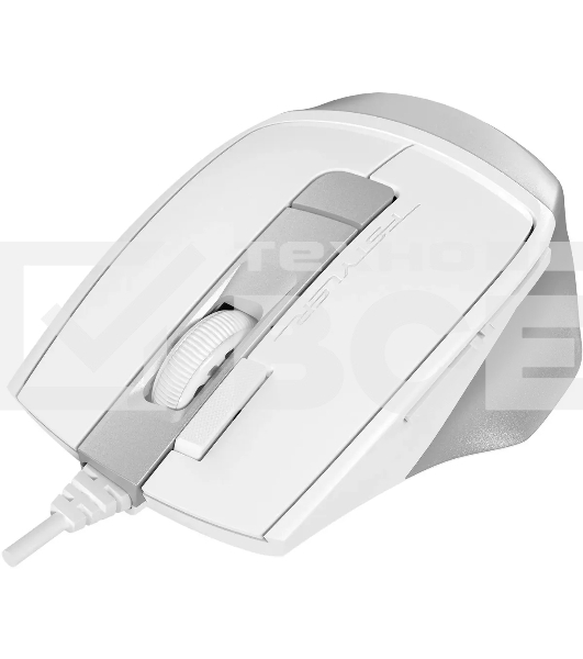 Мышь проводная A4Tech Fstyler FM45S Air белый/серебристый, 2400 dpi, USB, кнопки - 7