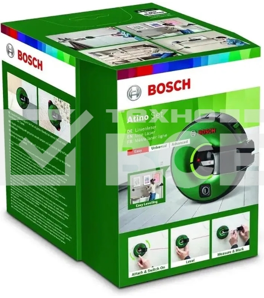 Нивелир лазерн. Bosch Atino 2кл.лаз. 650нм цв.луч. красный (0603663A00)