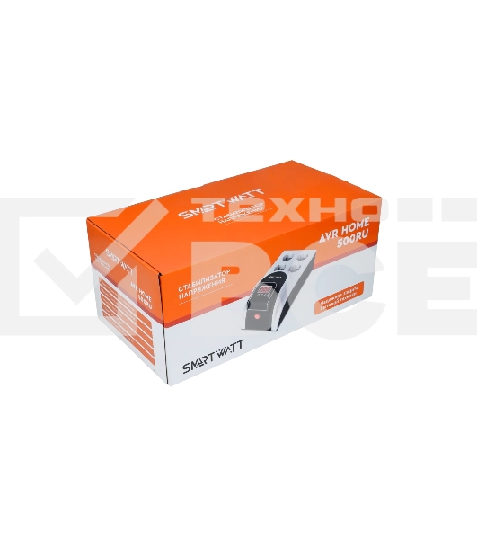 Бытовой стабилизатор напряжения SMARTWATT AVR HOME 500RU (150W - 275W, 500VA, 0.5 кВт, 50 Гц, розеток — 4, LED-дисплей,