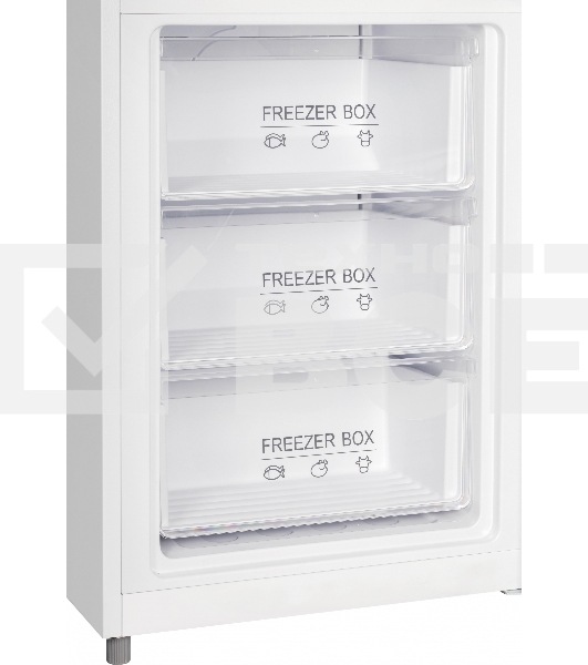 Холодильник Nordfrost RFC 390D NFGW белое матовое стекло двухкамерный 240/95л морозилка снизу