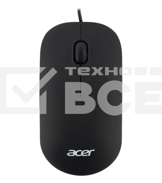Мышь проводная Acer OMW122 черный, 1200 dpi, USB, кнопки - 3
