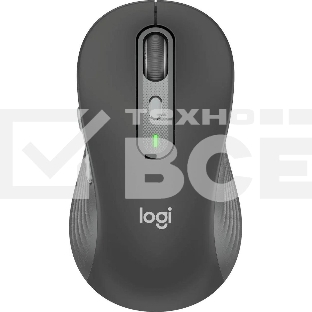 Мышь беспроводная Logitech M750 L Large графитовый, 4000 dpi, радиоканал, Bluetooth, USB, кнопки - 5