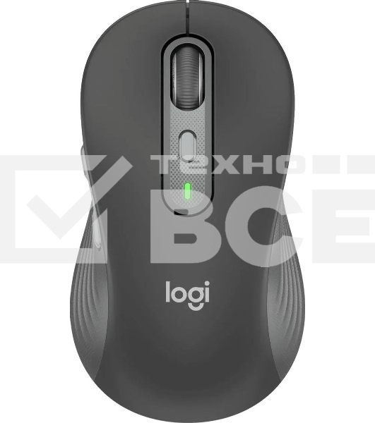 Мышь беспроводная Logitech M750 L Large графитовый, 4000 dpi, радиоканал, Bluetooth, USB, кнопки - 5