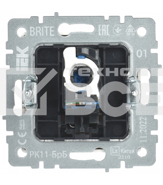 Розетка компьютерная IEK BRITE РК11-БрБ RJ45 кат.6 белый