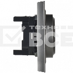 Розетка 2-местная IEK BRITE РС12-3-БрС с заземлением, без защитных шторок, 16А в сборе, сталь, фото2
