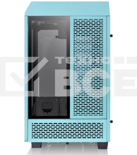 Компьютерный корпус Thermaltake The Tower 100 Turquoise черный без БП miniITX 1x120мм 3x140мм 2xUSB 3.0 audio bott PSU