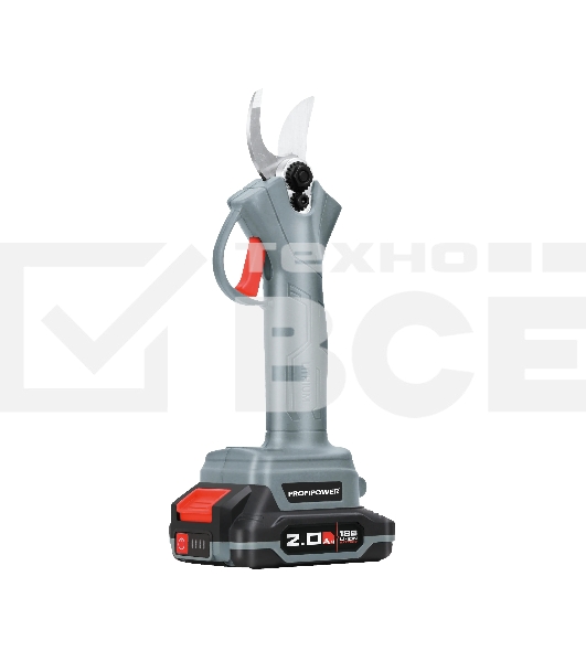 Аккумуляторный секатор садовый бесщеточный ProfiPower MKGSP-18V (Li-ion-2шт, 2.0А·ч, зап. лезвие, набор ключей, З/У, в кейсе)