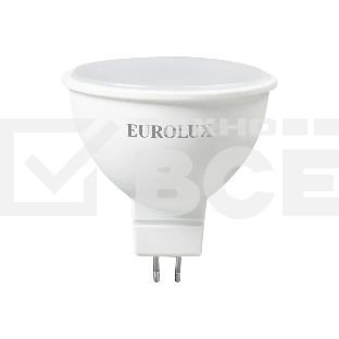 Лампа светодиодная EUROLUX LL-E-MR16-7W-230-4K-GU5.3 рефлектор