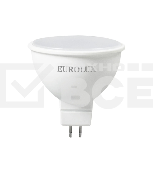 Лампа светодиодная EUROLUX LL-E-MR16-7W-230-4K-GU5.3 рефлектор