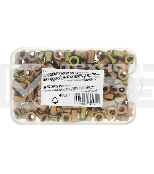 Заклепки резьбовые Denzel стальные, оцинкованные, М4, пластиковый кейс, 140 шт.