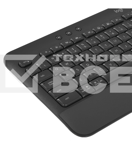 Клавиатура беспроводная Logitech K650 черный USB BT/Radio (подставка для запястий) (920-010954)