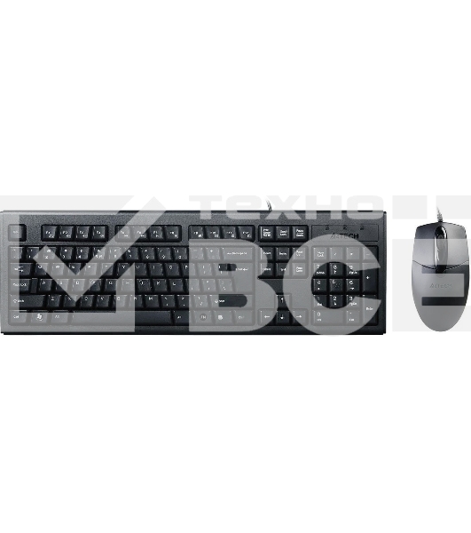 Комплект клавиатура+мышь A4Tech KRS-8372 проводной, USB, 1200 DPI, чёрный