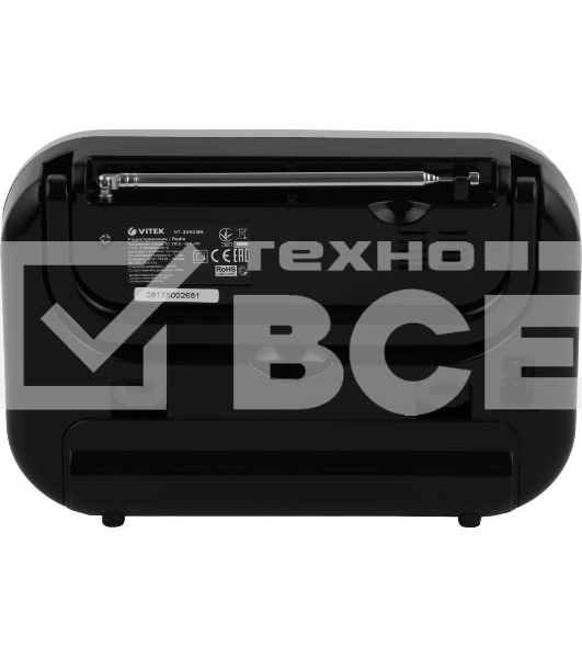 Радиоприемник Vitek VT-3593 (BK) Выходная мощность 1 вт. Динамики 1.Тип батареек UM-2/C