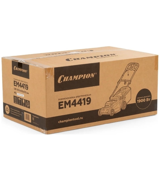 Газонокосилка электрическая Champion EM4419, от сети, 1900 Вт
