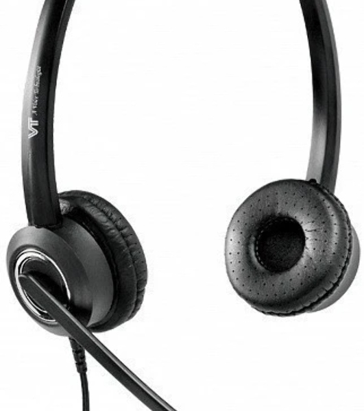 Гарнитура VT VT6200-D чёрный-серебристый, проводная, USB