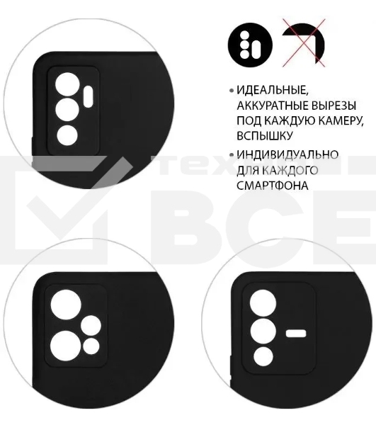 Чехол (клип-кейс) DF itCase-03 для Itel Vision 2S черный