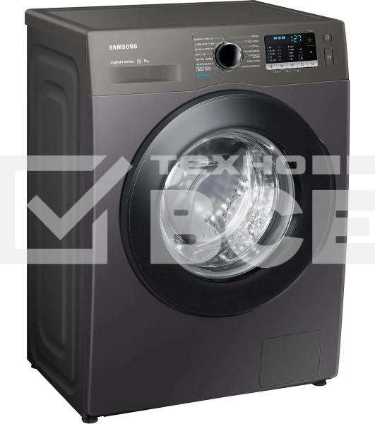 Стиральная машина Samsung WW80AGAS22AX/LD черный, загрузка фронтальная 8 кг, 1200 об/мин, класс: A