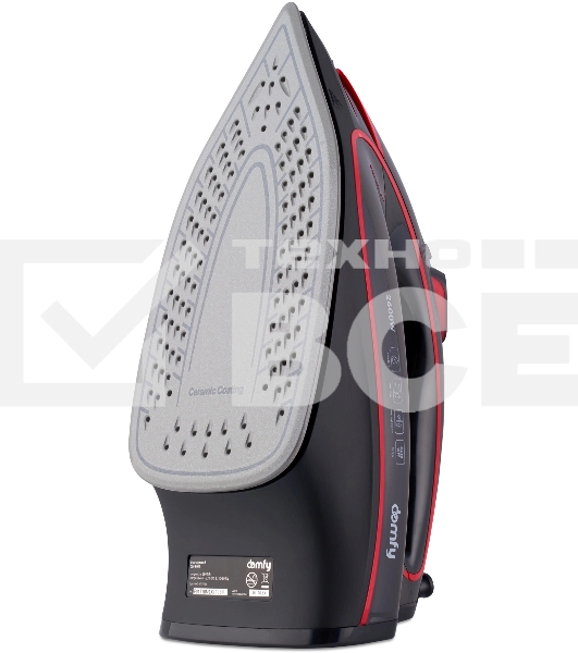 Утюг Domfy DSC-EI606 2600Вт черный/красный