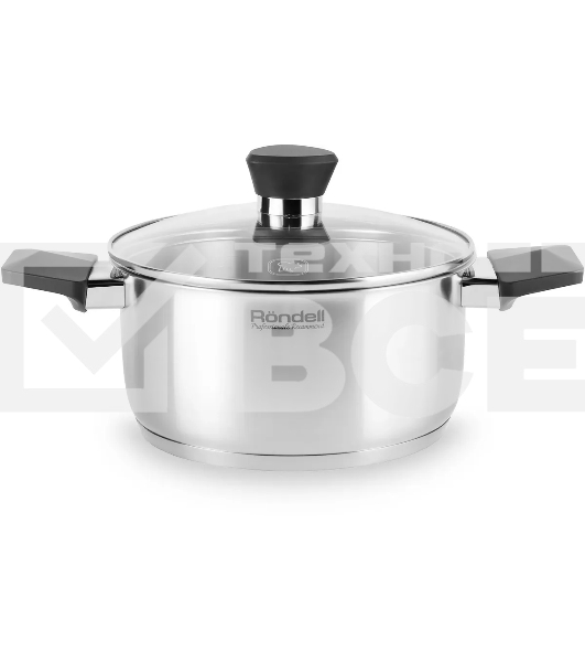 Кастрюля с/кр 24 см (4,8 л) серые ручки Rondell 715-RDS Strike