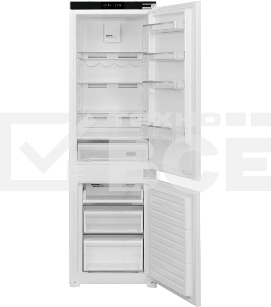 Встраиваемый холодильник Hyundai HBR 1786 2-хкамерн. белый