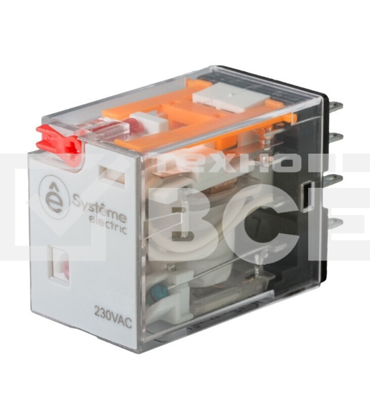 Реле 5A 4CO 230VAC тест кнопка LED