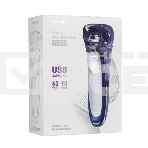 Бритва Centek CT-2152 (сер/бел/син) 5 ВТ, 3 плав. головки, аккумулятор+работа от сети, фото2