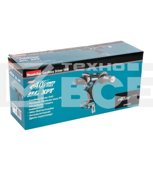Дрель-шуруповерт Makita DF001GZ, Аккумуляторная, 40В, Без АКБ и ЗУ