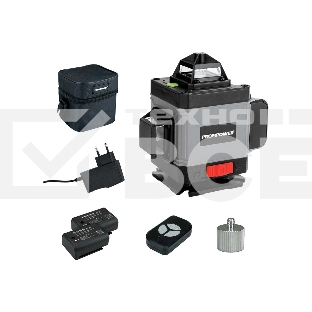 Лазерный нивелир ProfiPower NL-7016G (16 лучей, лазер - зеленый, Li-ion - 1шт., пульт ДУ, переходник,З/У, сумка-чехол)