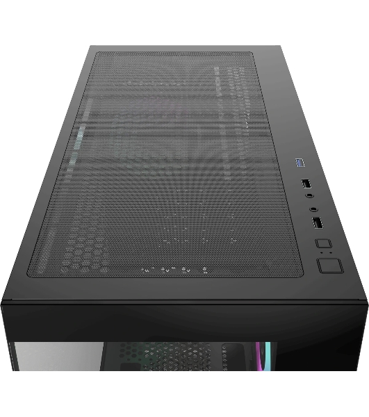 Компьютерный корпус Ocypus Gaммa C52 BK ARGB mATX/win/black/3 ARGB fans/no PSU/Tempered Glass