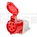 Розетка Rexant 125 стационарная 3Р+РЕ+N 32А 380В IP44, фото 1