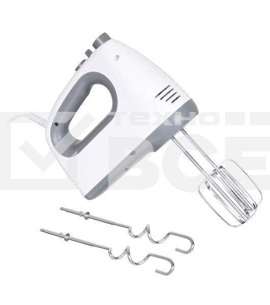 Миксер ручной Hyundai HYM-H4501 500 Вт, белый/серый