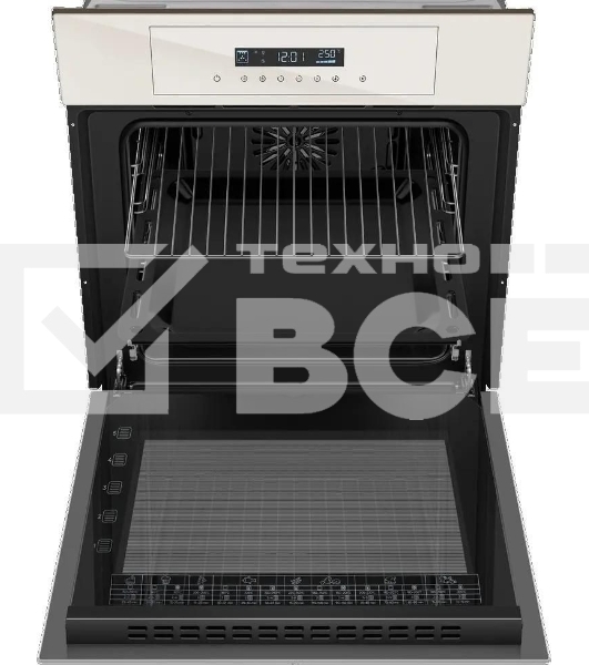 Шкаф духовой электрический Maunfeld AEOD60103BG, 60л, дверца с 3 стеклами, бежевый