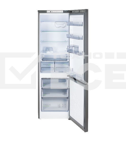 Холодильник Бирюса W6130 матовый графит двухкамерный 245/100л морозилка снизу