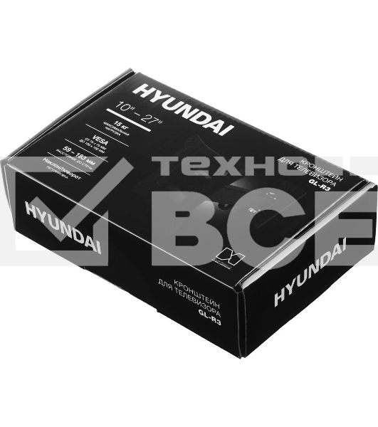 Кронштейн для телевизора Hyundai GL-R3 черный 10'-27' макс.15кг настенный поворот и наклон