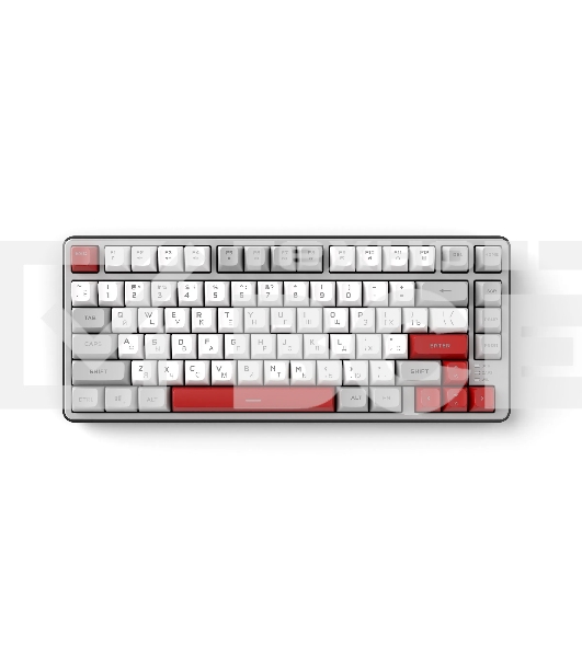 Клавиатура проводная Ritmix RKB-681BL Gray серый-бордовый