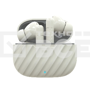 Наушники TWS More choice БВ37 белый/серый, внутриканальные, Bluetooth, сенсорное управление, до 4 ч