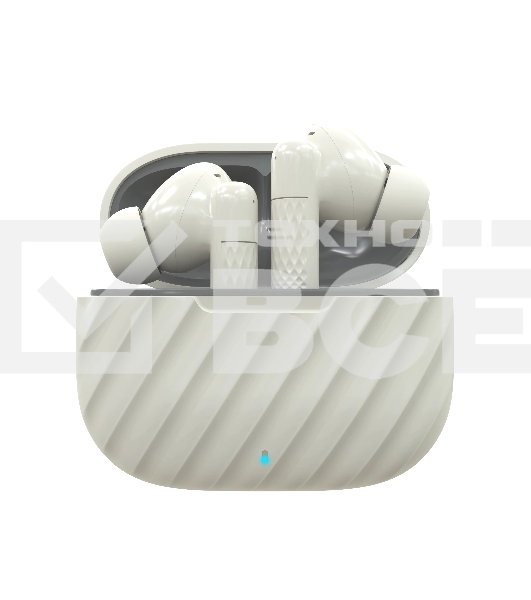 Наушники TWS More choice БВ37 белый/серый, внутриканальные, Bluetooth, сенсорное управление, до 4 ч