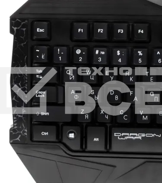 Игровой набор Qumo Solaris, клавиатурапроводная K03, 104 клавиши, встроенная радужная подсветка, мышь проводная M10, оптическая, 800/1200/1600/2200 dpi, коврик