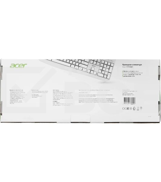 Клавиатура Acer OKW301 (ZL.KBDCC.01B) проводная, USB, белый