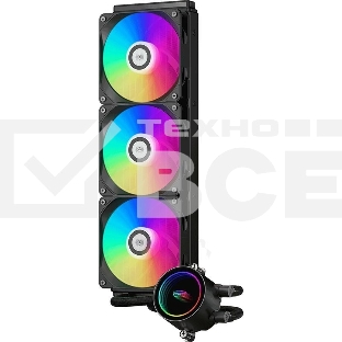 Система водяного охлаждения PcCooler DA360 BK ARGb Soc-AM5/AM4/1200/1700/1851 черный 4-pin Al 300W Ret (DA360-BKAWXX-GL)