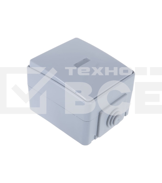 Выключатель с подсветкой IP65, 10АХ-250В, 11-1602-03, ОУ, Эра Эксперт, серый Б0035974 ЭРА