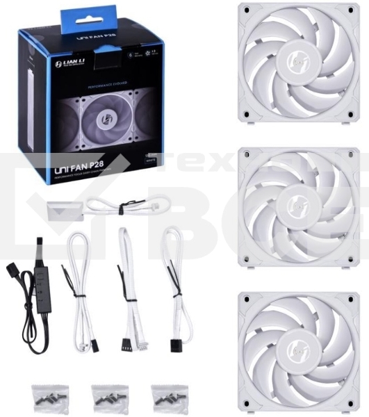 Вентилятор Lian-Li Uni Fan P28 G99.12P283W.00 белый 120мм 2600rpm 32.1dB  4-pin