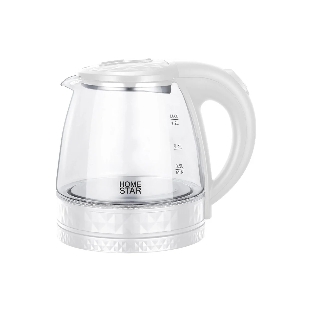 Чайник электрический Homestar HS-1053 1,2 л,стекло/пластик, белый (106464)