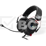 Наушники с микрофоном Оклик HS-L305G черный/красный 2м мониторные оголовье (2060511), фото2