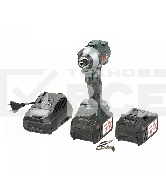 Профессиональный бесщеточный винтоверт аккумуляторный KLPRO KLDV18BH-50 (18В, Li-ion-2шт, 5.0А·ч, 220Нм, 2 скорости, подсветка,З/У,в кейсе)