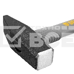 Молоток слесарный Denzel 1000 г, кованый, фибергласовая рукоятка c TPR покрытием, фото2