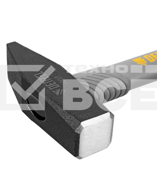 Молоток слесарный Denzel 1000 г, кованый, фибергласовая рукоятка c TPR покрытием