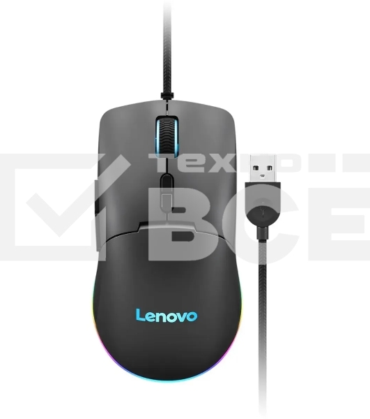 Мышь проводная Lenovo M210 RGb Gaming черный оптическая 8000dpi USB2.0 (GY51M74265)