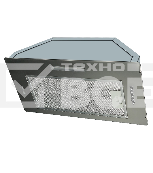 Встраиваемая вытяжка MONSHER ANGERS 60 Acier, ширина 60 см, отвод/рециркуляция, 500 м3/час, механическое кнопочное управление, 3 скорости, светодиодное освещение 1х5 Вт, металлические жироулавливающие фильтры, угольный фильтр KFY (опция), уровень шума 45 