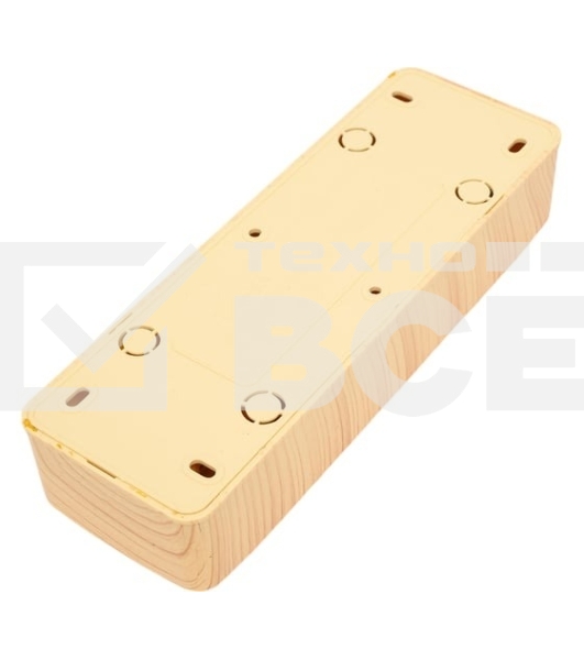 Розетка 4-м TOKOV ELECTRIC ОП Frea 16А IP20 250В с заземл. АБС-пластик сосна